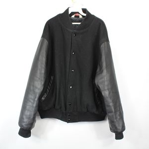 Vintage 70s Empire Mens 3XL Leather Varsity Jacket